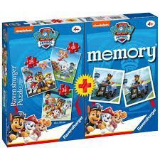 MULTIPACK MEMORY PAW PATROL +3 PUZZLES