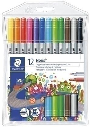 ROTULADOR FIBRA STAEDTLER 320 NORIS CLUB DOBLE PUNTA ESTUCHE DE 12