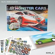 CUADERNO COLOREAR CREATE YOUR MONSTER CARS