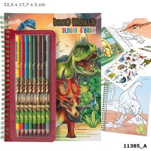DINO WORLD LIBRO PARA COLOREAR CON LPICES DE COLORES