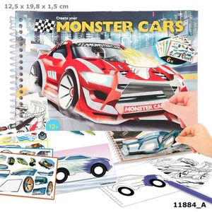 MONSTER CARS CUADERNO DE COLOREAR
