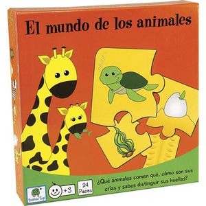 EL MUNDO DE LOS ANIMALES. PUZZLE 24 PIEZAS