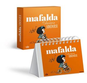 CALENDARIO 2021 MAFALDA ESCRITORIO NARANJA (SIN CAJA)