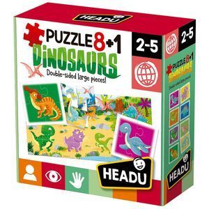 PUZZLE HEADU 8 + 1 DINOSAURIOS 2-5 AOS