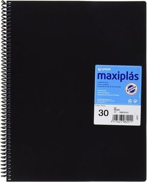 CARPETA 30 FUNDAS MAXIPLAS NEGRA