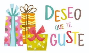 ETIQUETAS ADHESIVAS REGALOS DESEO QUE TE GUSTE ROLLO 250 UN