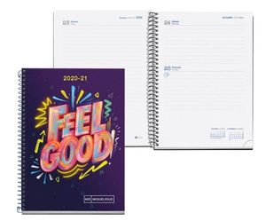 AGENDA ESCOLAR 2020-2021 DA PGINA ESPIRAL LILA FEEL GOOD