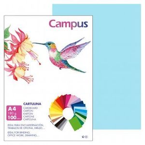 CARTULINA CAMPUS A4 180 GRS AZUL CELESTE 