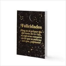 TARJETA HOROSCOPO NEGRO FELICIDADES