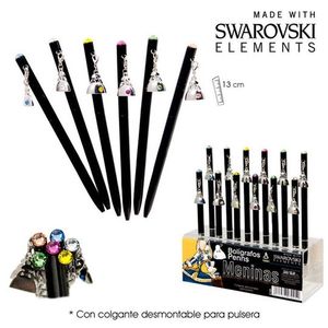 BOLIGRAFO NEGRO MENINAS CRISTAL SWAROVSKI