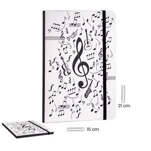 LIBRETA BORDE COLOR A5 MUSICA