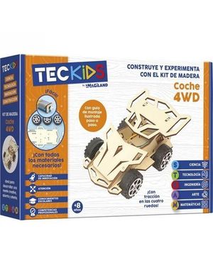 KIT EN MADERA COCHE 4WD. CONSTRUYE Y EXPERIMENTA