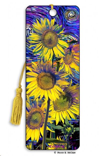 MARCAPAGINAS 3D SUNFLOWERS GIRASOLES