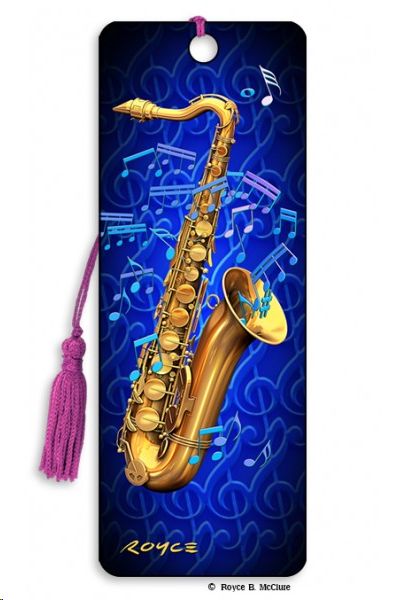 MARCAPAGINAS 3-D PUNTO DE LIBRO SAXOPHONE