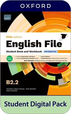 ENGLISH FILE 5TH EDITION B2.2. STUDENT'S BOOK AND WORKBOOK AND DIGITAL WITHOUT K