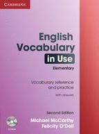 ENGLISH VOCABULARY IN USE ELEMENTARY WITH ANSWERS AND CD-ROM