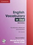 ENGLISH VOCABULARY IN USE ELEMENTARY WITH ANSWERS AND CD-ROM