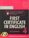 CAMBRIDGE FIRST CERTIFICATE IN ENGLISH 4 FOR UPDATED EXAM STUDENT'S BOOK WITH AN