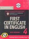 CAMBRIDGE FIRST CERTIFICATE IN ENGLISH 4 FOR UPDATED EXAM SELF-STUDY PACK (STUDE