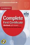 COMPLETE FIRST CERTIFICATE WORKBOOK WITH ANSWERS AND AUDIO CD
