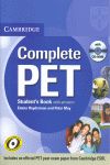 COMPLETE PET STUDENT'S BOOK WITH ANSWERS WITH CD-ROM