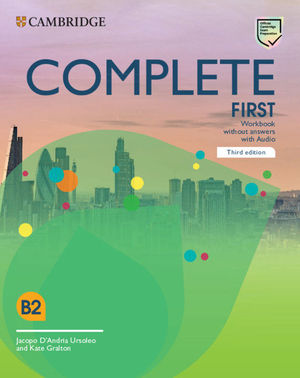 COMPLETE FIRST. WORKBOOK WITH ANSWERS WITH AUDIO.