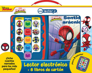 LECTOR ELECTRONICO JUNIOR SPIDEY ME READER + 8 LIBROS DE CARTON