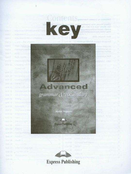 ADVANCED GRAMMAR & VOCABULARY KEY