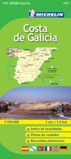 MAPA ZOOM ESPAA MICHELIN 141 COSTA DE GALICIA