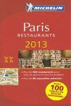 LE GUIDE MICHELIN PARIS 2013