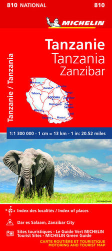 MAPA NATIONAL 810 TANZANIA ZANZBAR