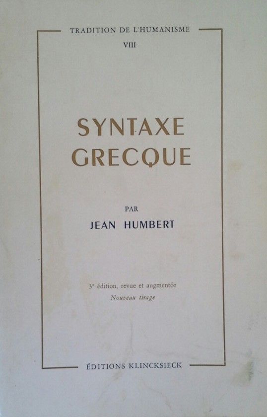 SINTAXE GRECQUE