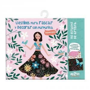 VESTIDOS PARA RASCAR Y DECORAR CON PURPURINA. PRIMAVERA