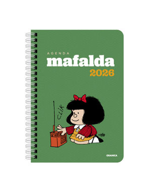 AGENDA 2026 MAFALDA ANILLADA MDULOS VERDE