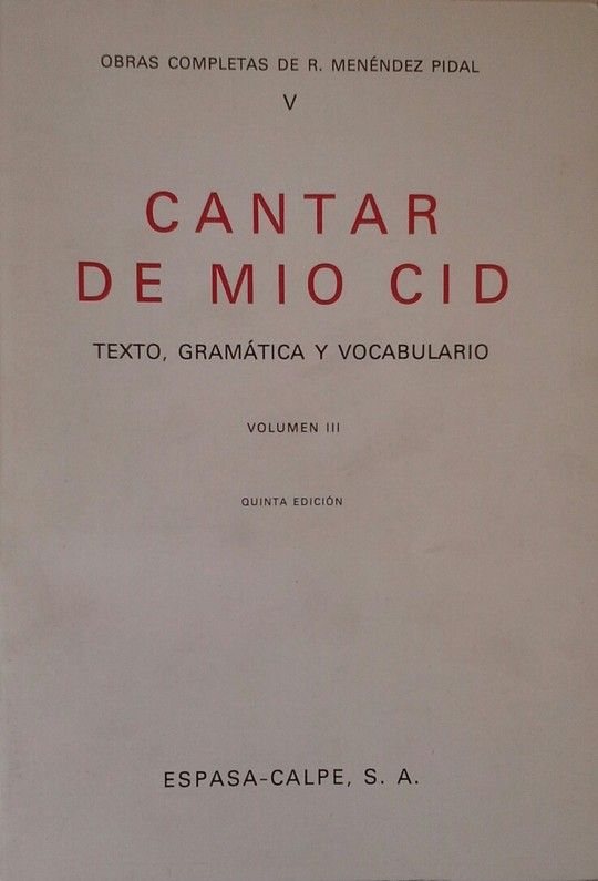 CANTAR DE MIO CID, III