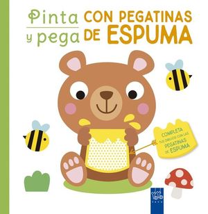 PINTA Y PEGA CON PEGATINAS DE ESPUMA. VERDE