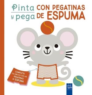 PINTA Y PEGA CON PEGATINAS DE ESPUMA. NARANJA