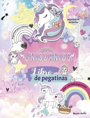 UNICORNIOS. LIBRO DE PEGATINAS PARA COLOREAR
