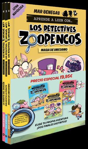 PACK APRENDE A LEER CON... LOS DETECTIVES ZOOPENCOS! 4, 5 Y 6: EN LETRA MAYSCULA