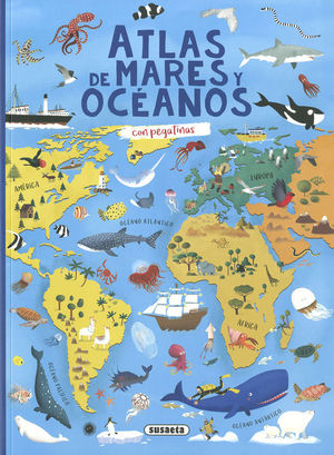 ATLAS DE MARES Y OC�ANOS CON PEGATINAS