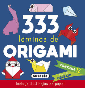 333 LMINAS DE ORIGAMI AZUL
