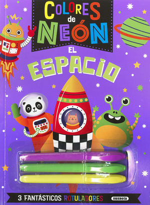 EL ESPACIO. COLORES DE NEON CON 3 ROTULADORES
