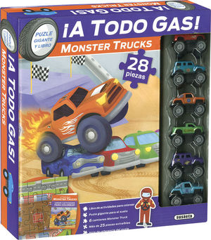A TODO GAS. MONSTER TRUCKS (PUZLE GIGANTE Y LIBRO)
