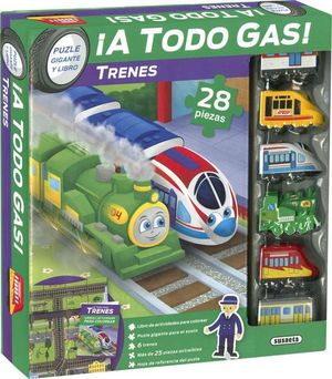 A TODO GAS. TRENES (PUZLE GIGANTE Y LIBRO)