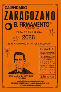 CALENDARIO ZARAGOZANO 2026. (NARANJA) PEQUE�O