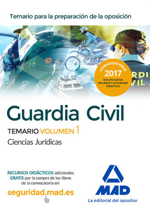 GUARDIA CIVIL. TEMARIO VOL. 1: CIENCIAS JURDICAS
