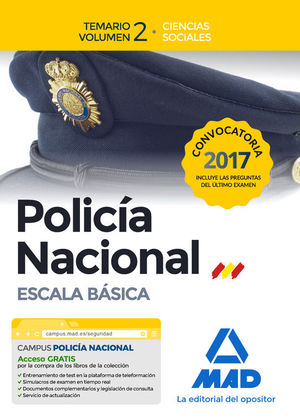POLIC�A NACIONAL ESCALA B�SICA. TEMARIO VOLUMEN 2