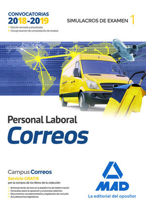 PERSONAL LABORAL DE CORREOS Y TELGRAFOS. SIMULACROS DE EXAMEN 1