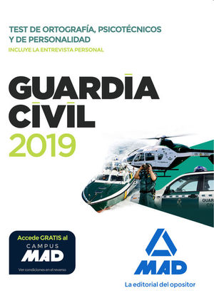 GUARDIA CIVIL. TEST DE ORTOGRAFA, PSICOTCNICOS Y DE PERSONALIDAD