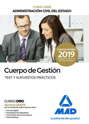 CUERPO DE GESTION DE LA ADMINISTRACION CIVIL DEL ESTADO. TEST Y SUPUESTOS PRCTICOS